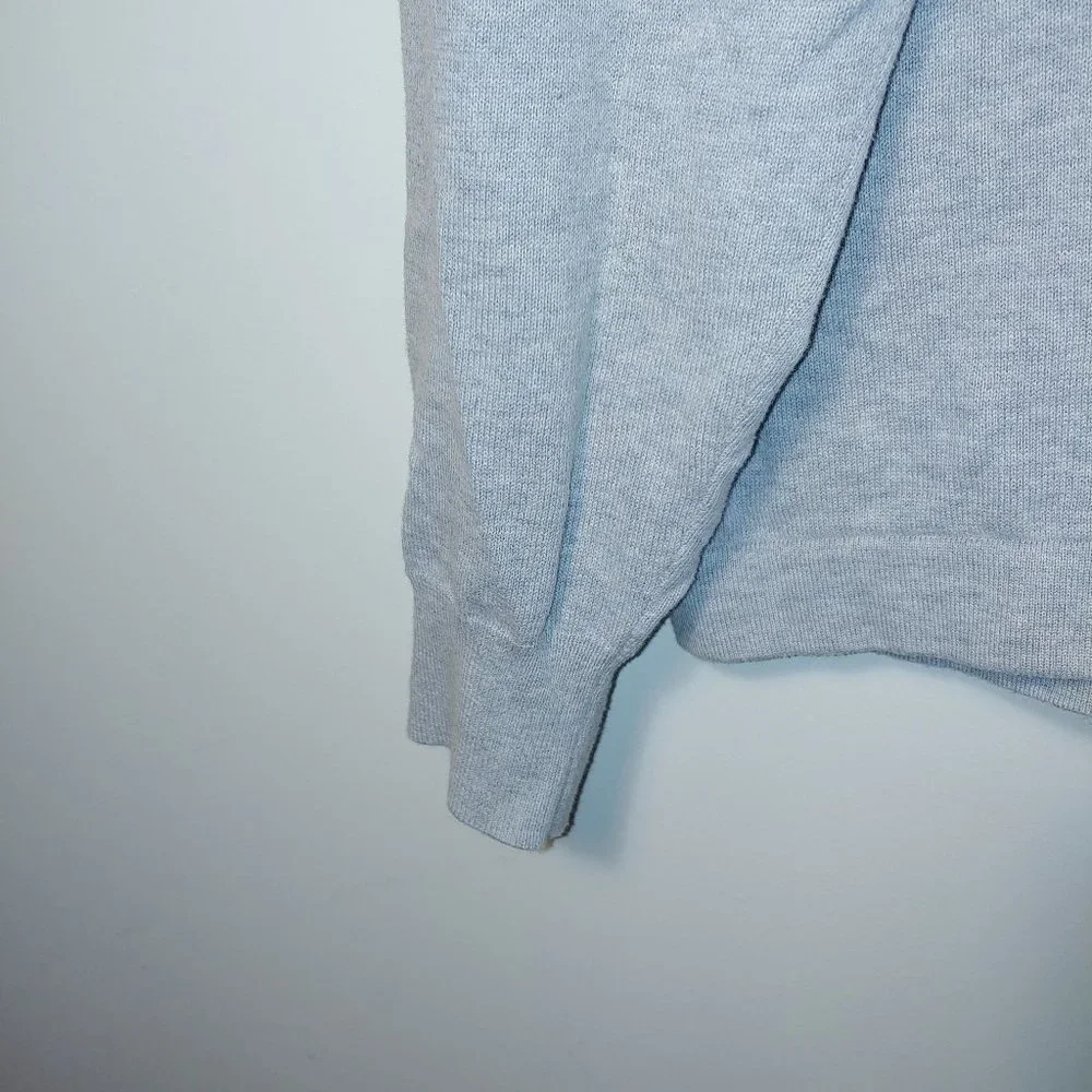 J. Crew Factory Re-Imagined 100% Cotton Crewneck Sweater Tee Size XL Light Grey
